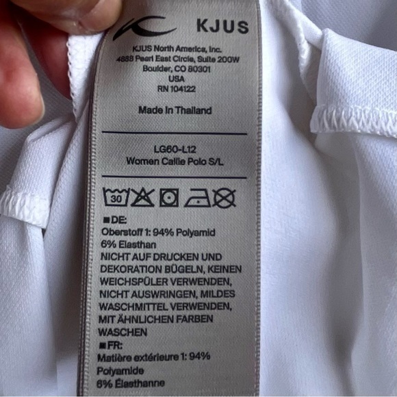 KJUS Women Top Blue White‎ 40 L Sport Fit UPF 50+ Polo Sleeveless 38” Bust Golf - Picture 9 of 11